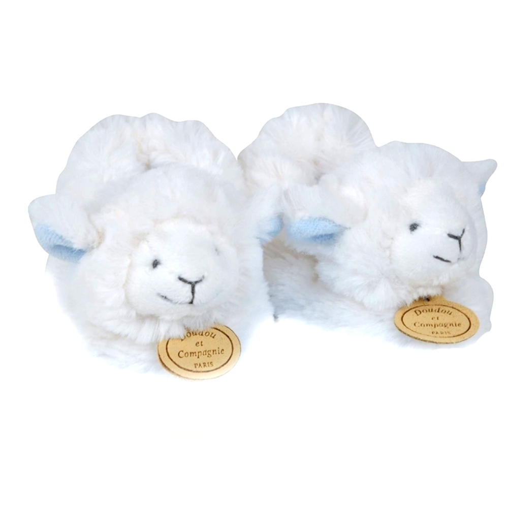 Doudou et Compagnie Lamb Booties with Rattle